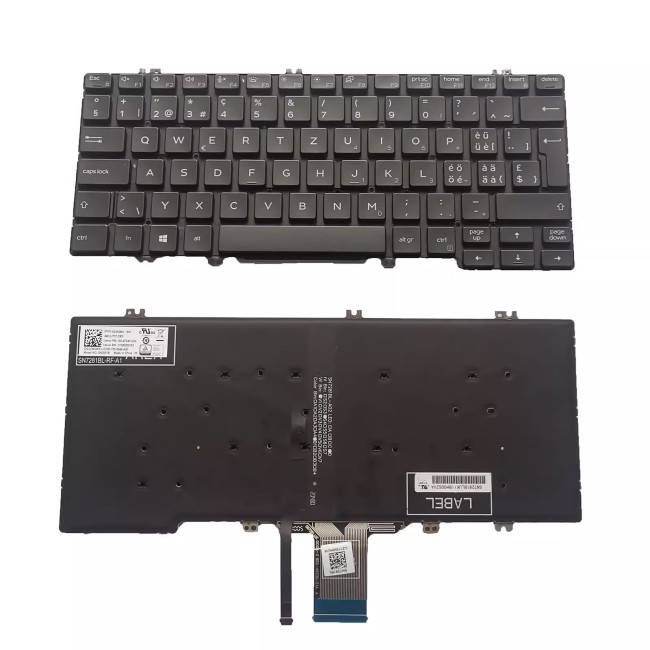 Dell Latitude E7300 E5300 7300 5300 backlit Swiss SW keyboard - main product image
