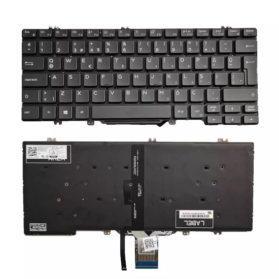 Dell Latitude E7300 E5300 7300 5300 backlit Turkish TR keyboard - main product image