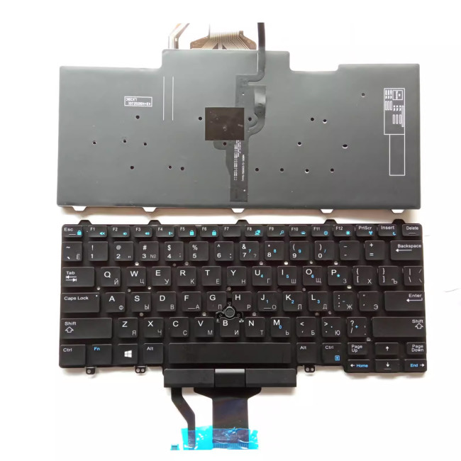Dell Latitude E7450 E5450 E7470 E5470 trackpoint backlit Russian RU keyboard - main product image