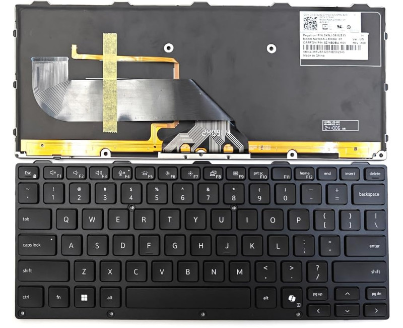 Dell Latitude Pro Rugged 14 / Pro Rugged 13 backlit US keyboard AI - additional view 