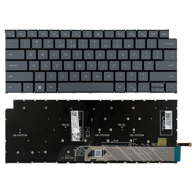 Dell P132F P133F, P185G, P186G, P187G, P190G, P197G, P198G, blue backlit US keyboard - main product image