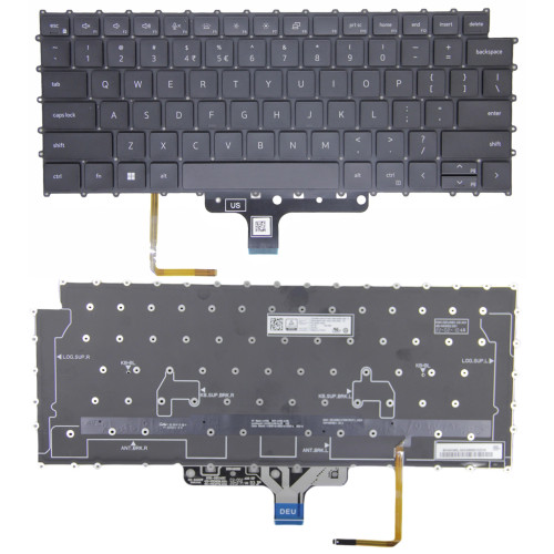Dell Precision 14 5470, M5470, Precision 14 5480, M5480, backlit US keyboard brown - main product image