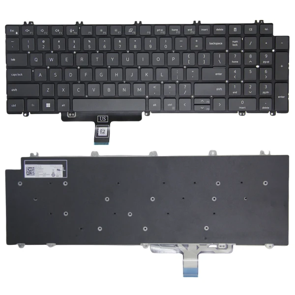 Dell Precision 3581, 7670, 7770, 7680, 7780, 3570, 3571, 3580, US keyboard - main product image
