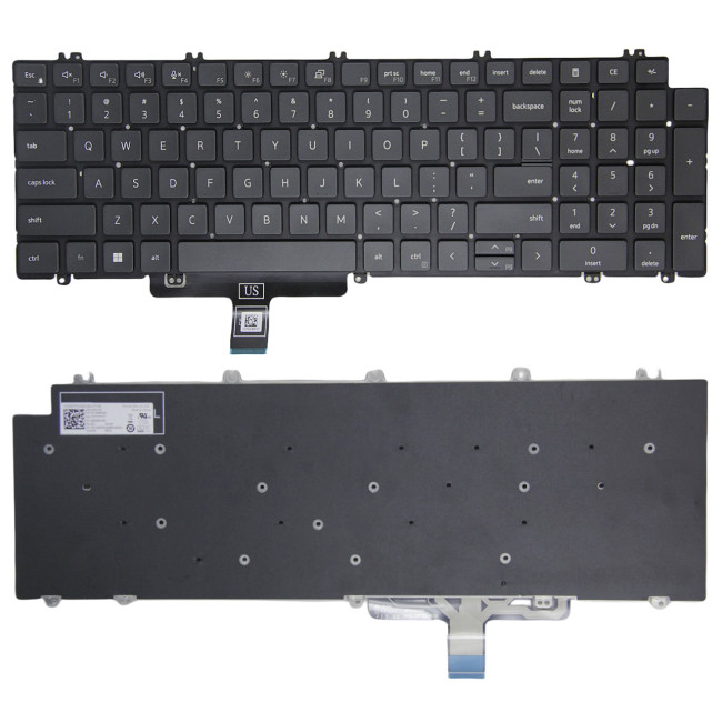 Dell Precision 3581, 7670, 7770, 7680, 7780, 3570, 3571, 3580, US keyboard - main product image