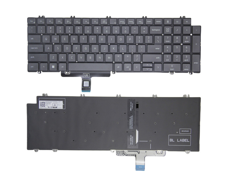 Dell Precision 3581, 7670, 7770, 7680, 7780, 3570, 3571, 3580, backlit US keyboard original - additional view 