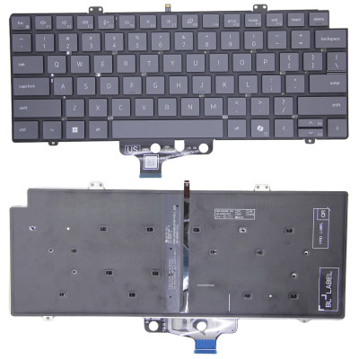 Dell Pro Max 14 MC14250 MC14255 gray backlit US keyboard 0PJG7 0RW20C
