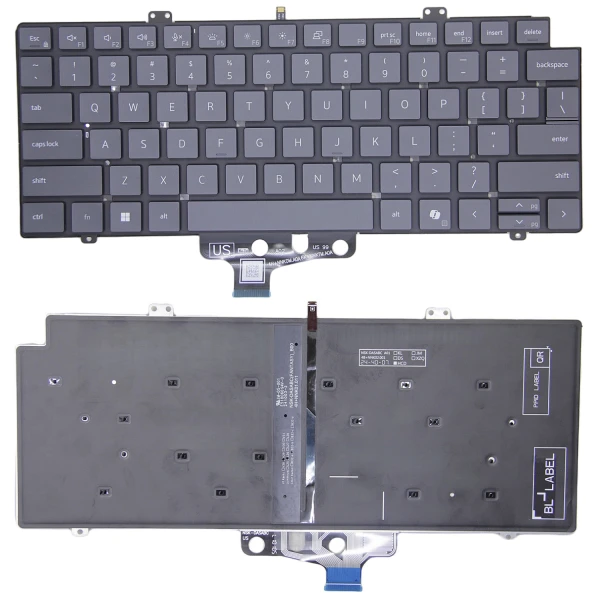 Dell Pro 14 PC14250 PC14255 gray backlit US keyboard 0PJG7 0RW20C - main product image