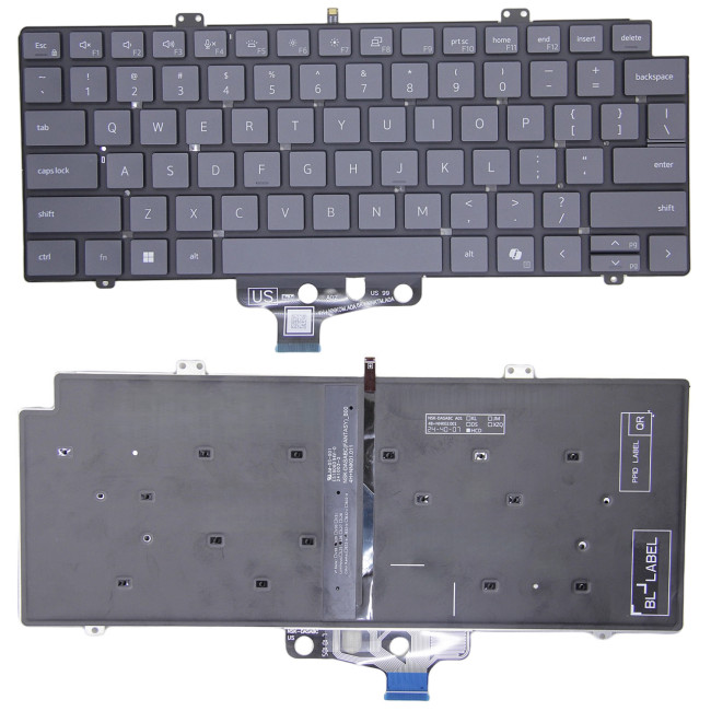 Dell Pro Max 14 MC14250 MC14255 gray backlit US keyboard 0PJG7 0RW20C - main product image