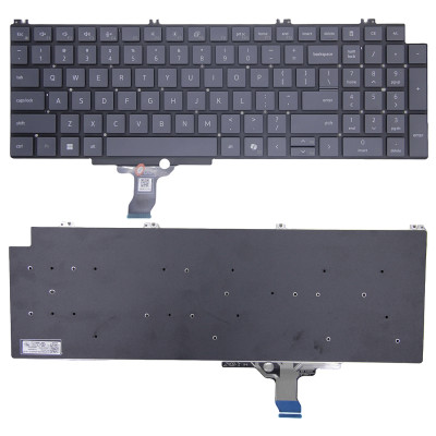 Dell Pro 16 Plus PB16250, PB16255, P135F, 2024, Pro 16 PC16250, PC16255, gray US keyboard