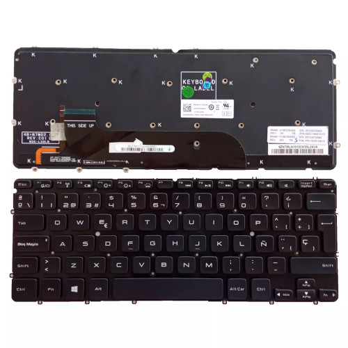 Dell XPS 12 13 L321x L322x 9Q23 9Q33 backlit Spanish SP keyboard - main product image