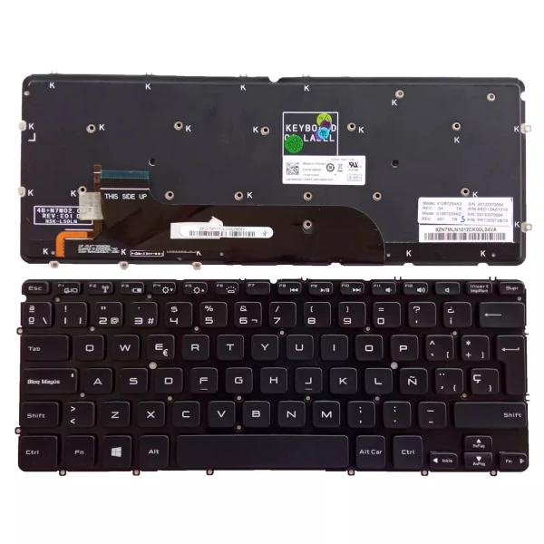 Dell XPS 12 13 L321x L322x 9Q23 9Q33 backlit Spanish SP keyboard - main product image