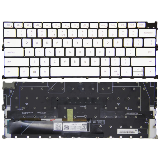 Dell XPS 13 9300, 9301, 9310, 2020, P117G, white backlit US keyboard original - main product image