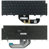 Dell XPS 13 Plus 9320, XPS 13 Plus 9330, XPS 13 Plus 9340, P151G, 2022 backlit US keyboard 049NVP black