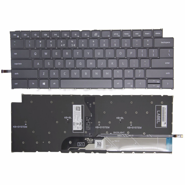 Dell Inspiron 16 Plus 7620 7630 black backlit US keyboard - main product image