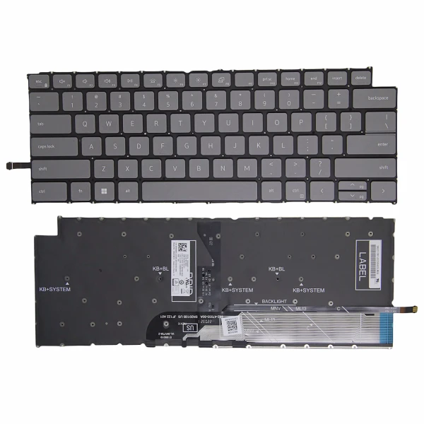 Dell Inspiron 13 5310 5320 gray backlit US keyboard - main product image