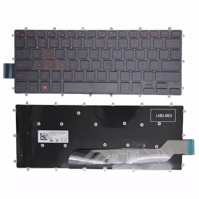 Dell P58F P58F001 red US keyboard