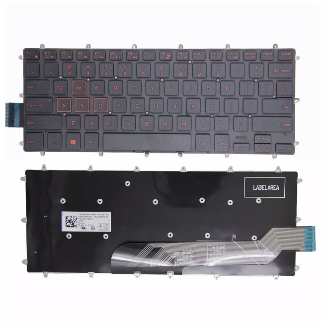 Dell Inspiron 5368 5378 5370 5379 red US keyboard - main product image