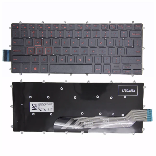 Dell P83G P83G001 red US keyboard - main product image