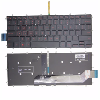 Dell Inspiron 7570 7572 7573 7579 red backlit US keyboard