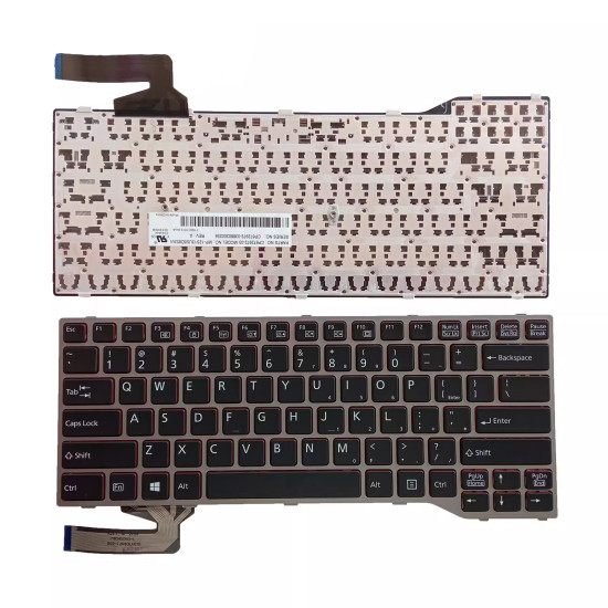 Fujistu T725 T726 Q775 Q737 Q736 red US keyboard - main product image