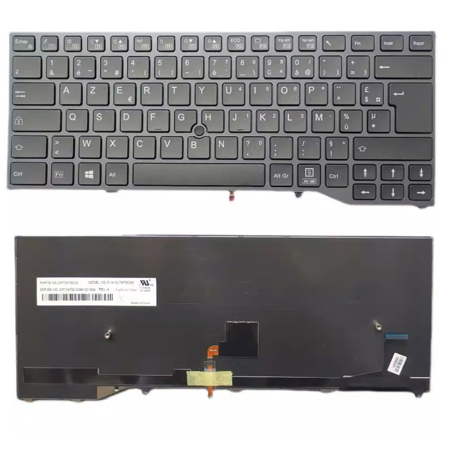 Fujitsu U7410 U747 U748 U749 E548 E448 7U14A1 7U14A2 gray French FR keyboard - main product image