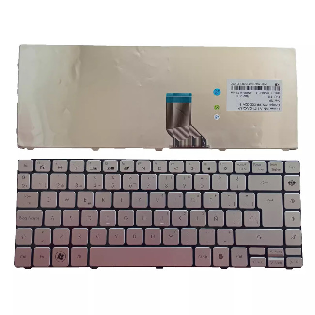 Gateway ID43 ID43A03C ID43A06C ID43A08 EC3806 silver Spanish SP keyboard - main product image