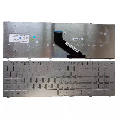Gateway ID57H NV52L NV55 NV55S NV56R NV57H NV75S silver Russian RU keyboard - main product image