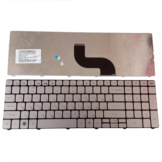 Gateway ID58 ID59 ID79 NV50 NV50A NV50A02u silver Russian RU keyboard - main product image