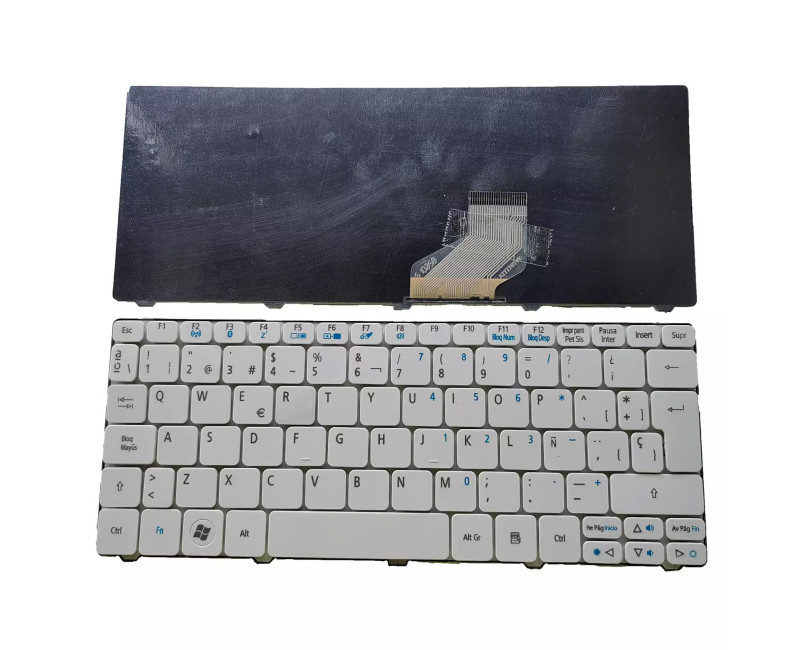 Gateway Mini LT21 LT22 LT23 LT25 LT27 LT28 NAV50 white Spanish SP keyboard