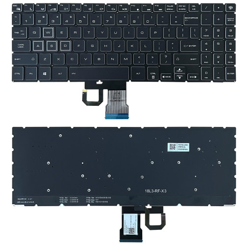 Gigabyte AORUS 15 G, 15-XA, 15-WA, 15-SA, 15-W9, 15-X9, black Crystal RGB backlit US keyboard - main product image