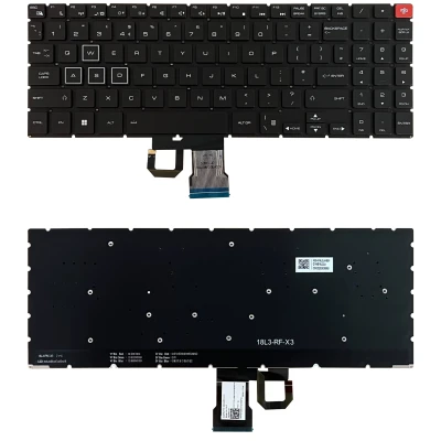 Gigabyte AORUS 15 G, 15-XA, 15-WA, 15-SA, 15-W9, 15-X9, black RGB backlit US keyboard