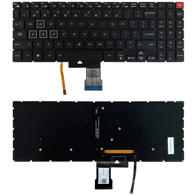 Gigabyte AORUS 15 G, 15-XA, 15-WA, 15-SA, 15-W9, 15-X9, black backlit US keyboard