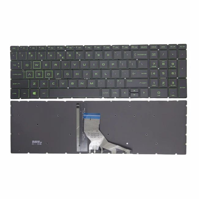 HP Zbook 15V G5, TPN-C134, TPN-Q284, ZHAN 99 G1, ZHAN 99 G4, green backlit US keyboard - main product image