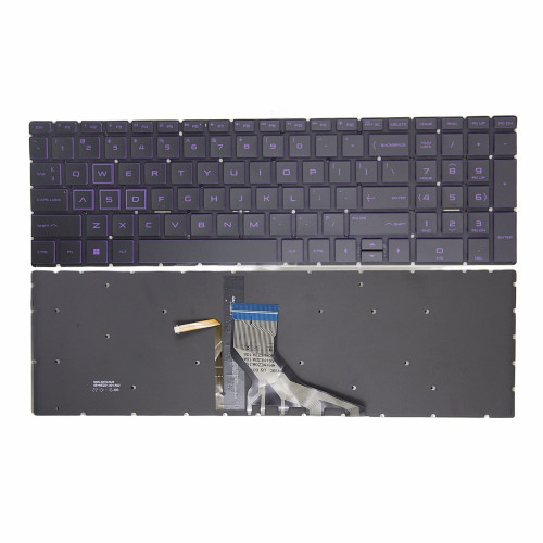 HP Zbook 15V G5, TPN-C134, TPN-Q284, ZHAN 99 G1, ZHAN 99 G4, purple backlit US keyboard - main product image