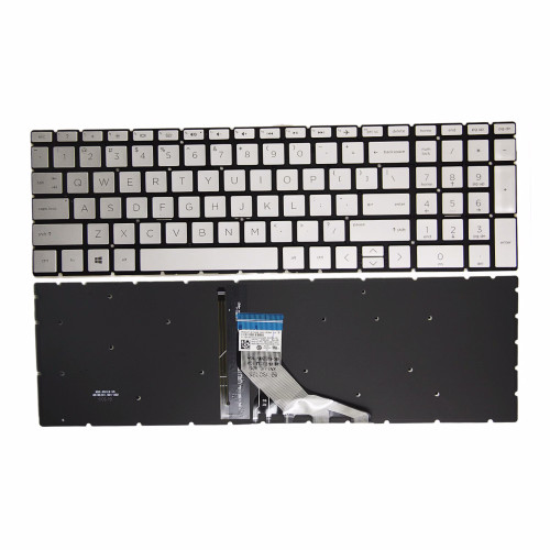 HP Zbook 15V G5, TPN-C134, TPN-Q284, ZHAN 99 G1, ZHAN 99 G4, silver backlit US keyboard - main product image