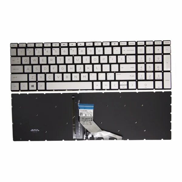 HP ENVY 17-BW, 17M-BW, 17T-BW, 17-BY, 17T-BY, 17-CA, 17Z-CA, silver backlit US keyboard - main product image
