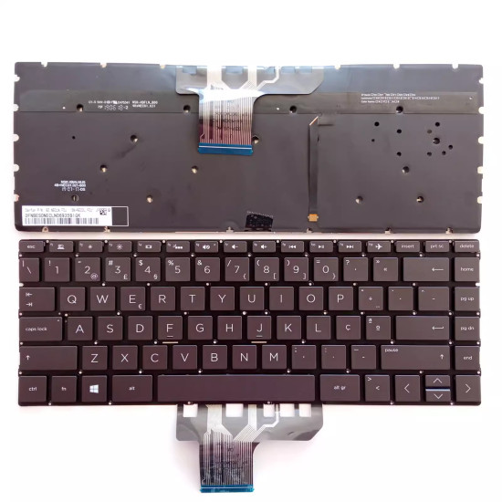 HP 13-W 13-AN TPN-I128 W133 W136 Q178 Q199 Q214 black backlit Portuguese PO keyboard - main product image