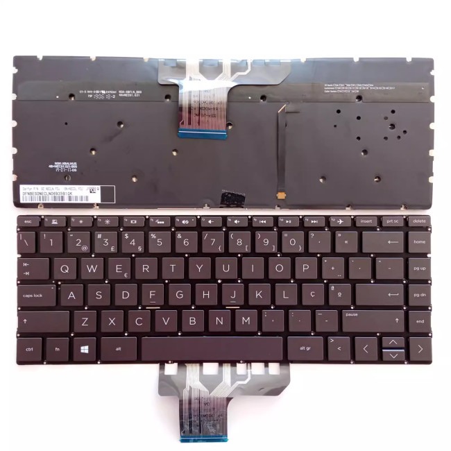 HP 13-W 13-AN TPN-I128 W133 W136 Q178 Q199 Q214 black backlit Portuguese PO keyboard - main product image