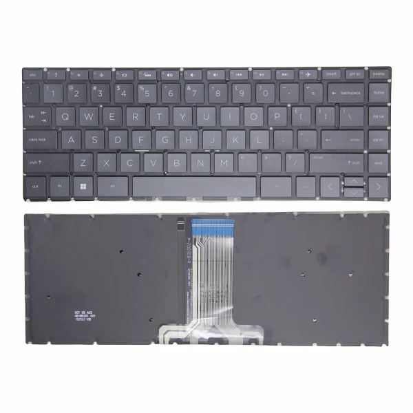 HP 14-BS 14-BD 14-CC 14-CB 14-DK 14-CR 14-DP 14-G 14-Q 14-M 14-BR 14-BA 14-BU Q186 black backlit US keyboard - main product image
