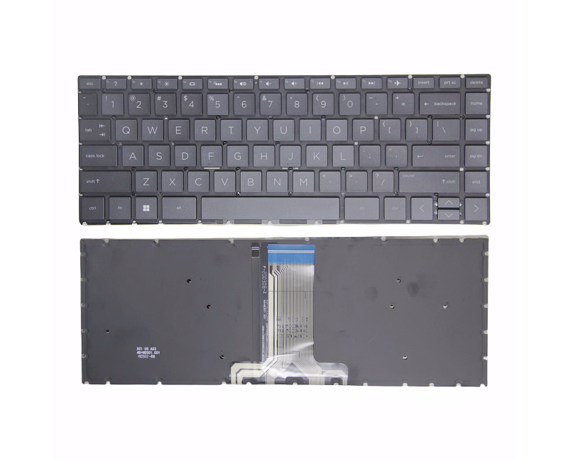 HP 14-BS 14-BD 14-CC 14-CB 14-DK 14-CR 14-DP 14-G 14-Q 14-M 14-BR 14-BA 14-BU Q186 black backlit US keyboard - additional view 