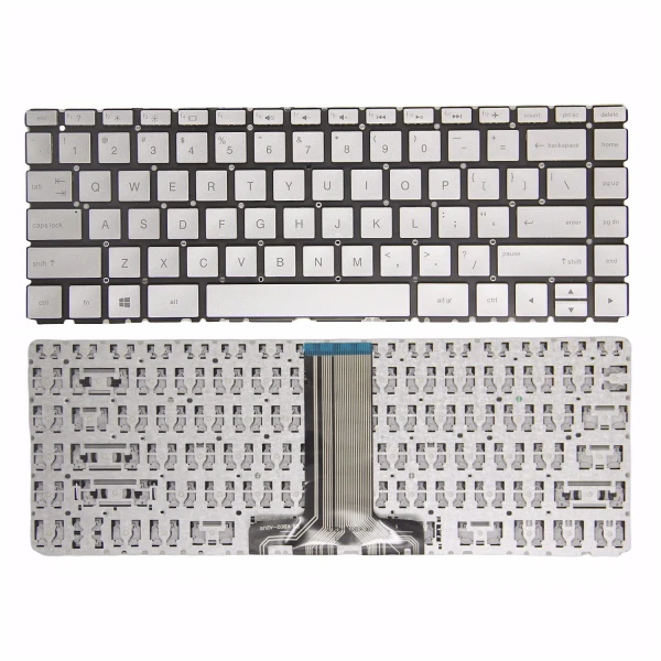 HP 14-BS 14-BD 14-CC 14-CB 14-DK 14-CR 14-DP 14-G 14-Q 14-M 14-BR 14-BA 14-BU Q186 silver US keyboard OEM - main product image