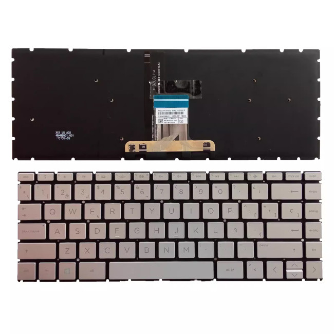 HP 14-CE 14-BD 14-CC 14m-cd 14-CD CF CK CM silver Spanish SP keyboard - main product image