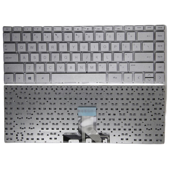 HP 14-CK 14T-CK 14CD 14M-CD 14Q-CD 14T-CD 14-CD 14-CF 14S-CF 14T-CF US keyboard silver OEM - main product image