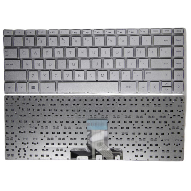 HP 14-CK 14T-CK 14CD 14M-CD 14Q-CD 14T-CD 14-CD 14-CF 14S-CF 14T-CF US keyboard silver OEM - main product image