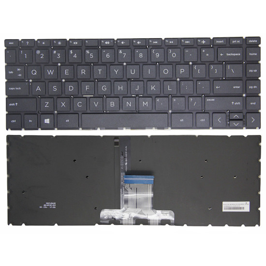 HP 14-CK, 14T-CK, 14CD, 14M-CD, 14Q-CD, 14T-CD, 14-CD, 14-CF, 14S-CF, 14T-CF, backlit US keyboard black - main product image