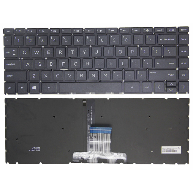 HP 14-CK, 14T-CK, 14CD, 14M-CD, 14Q-CD, 14T-CD, 14-CD, 14-CF, 14S-CF, 14T-CF, backlit US keyboard black - main product image