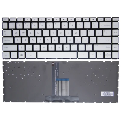 HP 14-CK, 14T-CK, 14CD, 14M-CD, 14Q-CD, 14T-CD, 14-CD, 14-CF, 14S-CF, 14T-CF, backlit US keyboard silver