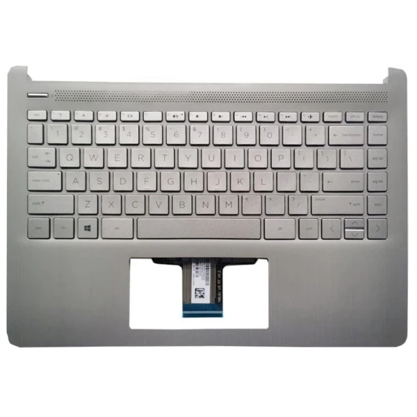 HP 14-DQ, 14-FQ, 14S-FR, TPN-Q221, TPN-Q242, US keyboard palmrest silver - main product image