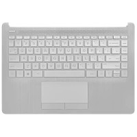 HP 14S-CF, 14S-CR, 14S-DK, 14S-DP, TPN-I130, TPN-I135, 340 G5, silver US keyboard palmrest