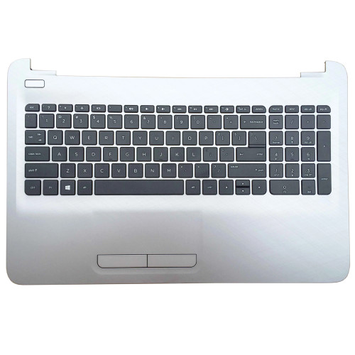 HP 15-AC, 15-AF, 15-AY, 15-BA, 15-BD, TPN-C125, 250 G4, 250 G5, 255 G4, 255 G5, US Keyboard Palmrest silver, 813975-001 - additional view 